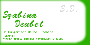 szabina deubel business card